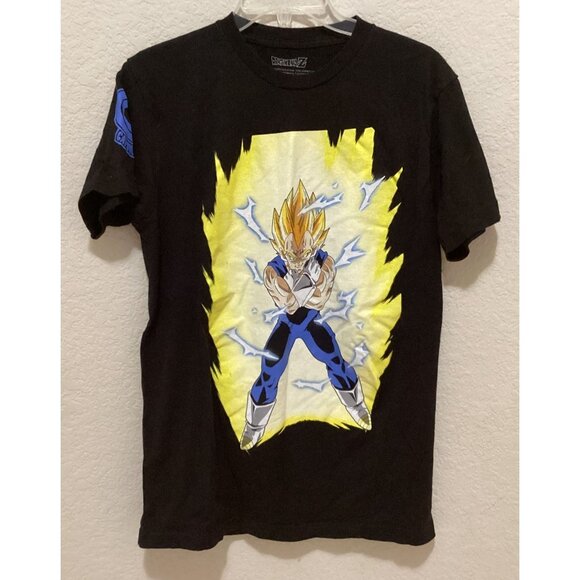 Dragon Ball Z Vegeta Super Saiyan Black T-Shirt Size M - Picture 2 of 6